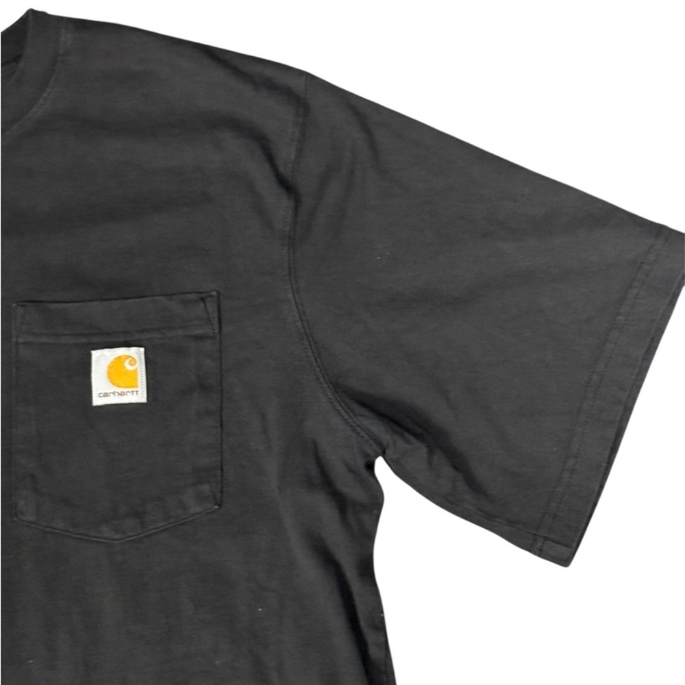 CARHARTT - Men’s Relaxed Fit Heavy Weight Short Sleeve Pocket T-Shirt, Black, XL - Picture 6 of 8